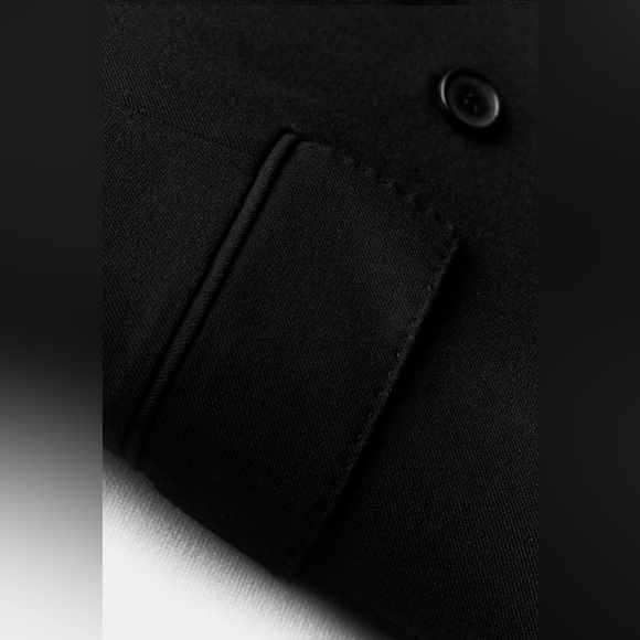 BNWT ZARA WOMEN TAILORED DOUBLE BREASTED COAT ZW COLLECTION LONG COAT BLACK XS - Picture 11 of 13